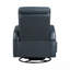Fauteuil inclinable et oscillant bleu marine en similicuir