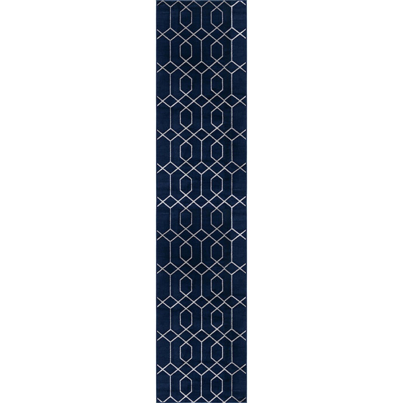 Geometric Indoor Rug, Runner 2'7" x 12'