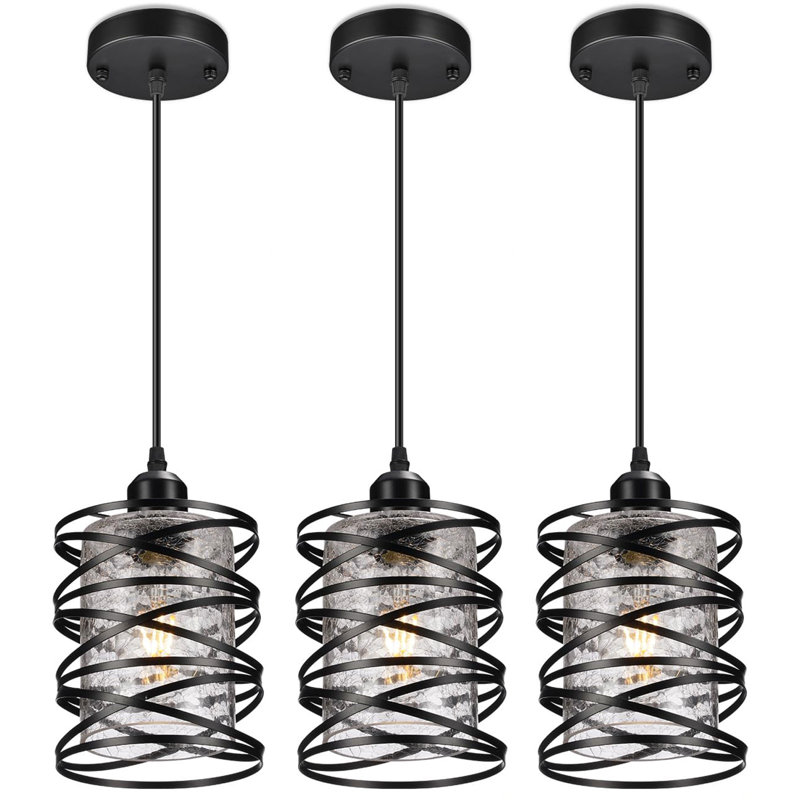 Nohelia 3 - Light Matte Black Cylinder Pendant