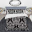 Ensemble de housse de couette en microfibre blanc / gris foncé 3 pièces