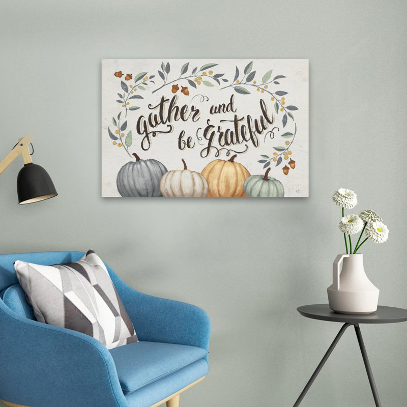 Our Home IV Gather - Acorns Autumn Berries - art noir, H 16 po x l 24 po