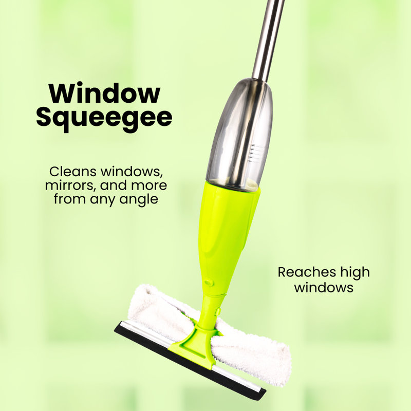 5-in-1 Cleaning Kit with Spray Mop, Sweeper, and Window Squeegee