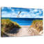A Path To The Beach And A Seagull - No Frame Print on Canvas-98482463