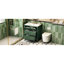 Meuble-lavabo de salle de bain avec lavabo en céramique et bois massif, 3 tiroirs, lavabo de conception classique 30 po, tiroirs, touche classique-115937969