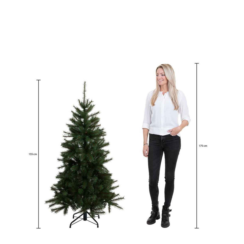155cm H Lighted Artificial Fir Christmas Tree