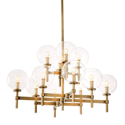Lustre en jade avec lumière à intensité variable