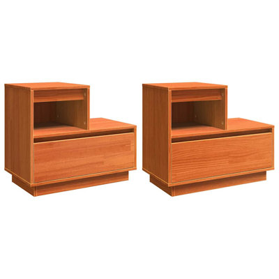 60cm W Solid Wood Bedside Table