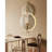 Cream-Colored Three-Dimensional Ironwork Wall Decoration With Lights-677339285