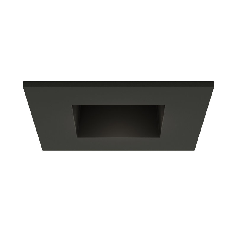 CSL Forme 3 po DEL encastrée, rénovation, cadre carré, 3000K, Noir mat