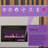 Auzenne 30'' W Matte Black Electric Fireplace