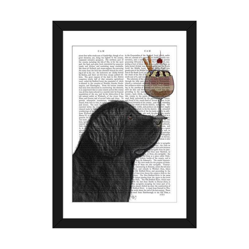 Impression sur toile tendue Fab Funky, Papier beaux-arts encadré noir, H 24 po x l 16 po x P 1 po, Blanc