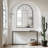 Barreto Arch Window Pane Metal Wall Mirror-1303253091