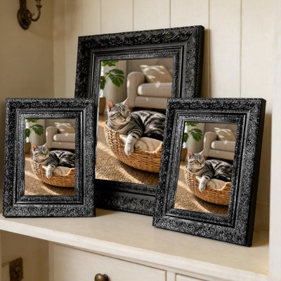11" x 14" Black 3 PCS Tabletop Picture Frame for Office Decor