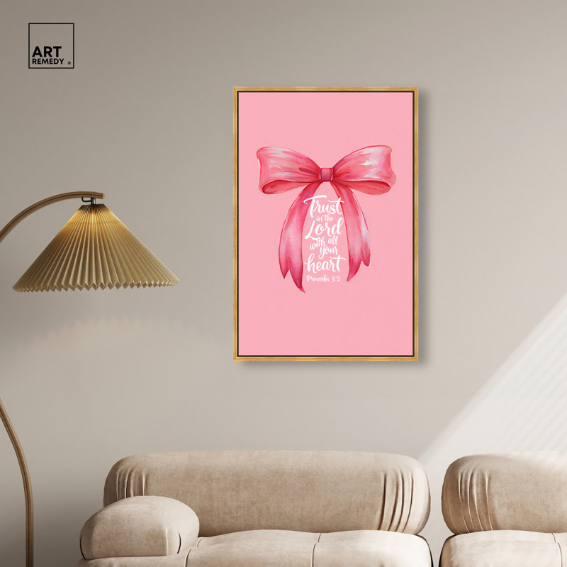 Impression sur toile «Trust In The Lord» par , 37"H x 25"W, Gold Frame