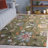 Jardin Handtufted Wool Cotton Floral Rug in Green/Blue-93743799