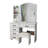 Fashion Vanity Desk With Mirror And Lights For Makeup, Vanity Mirror With Lights And Table Set With 3 Color Lighting Brightness Adjustable, 6 Drawers, White Color