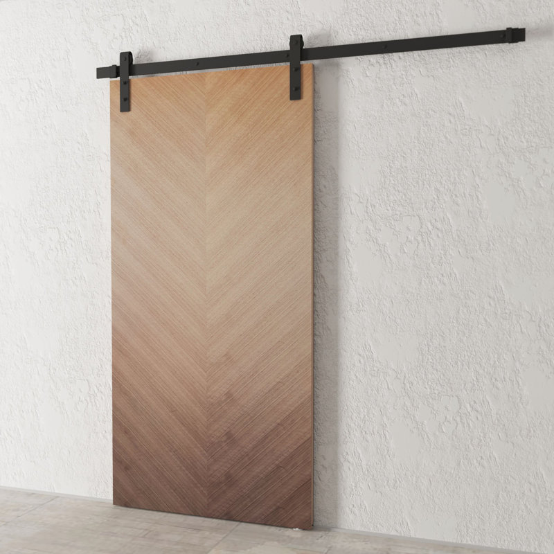 Flush Wood Wood Finish Barn Door