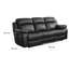 Canapé inclinable moderne en cuir avec porte-gobelet rabattable au centre-1292579595