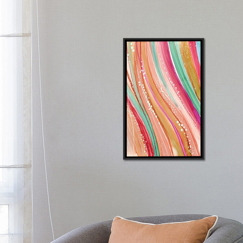 « canyon run », reproduction sur toile, H 26 po x l 18 po x P 1,5 po, Toile avec cadre noir, Pas de tapis