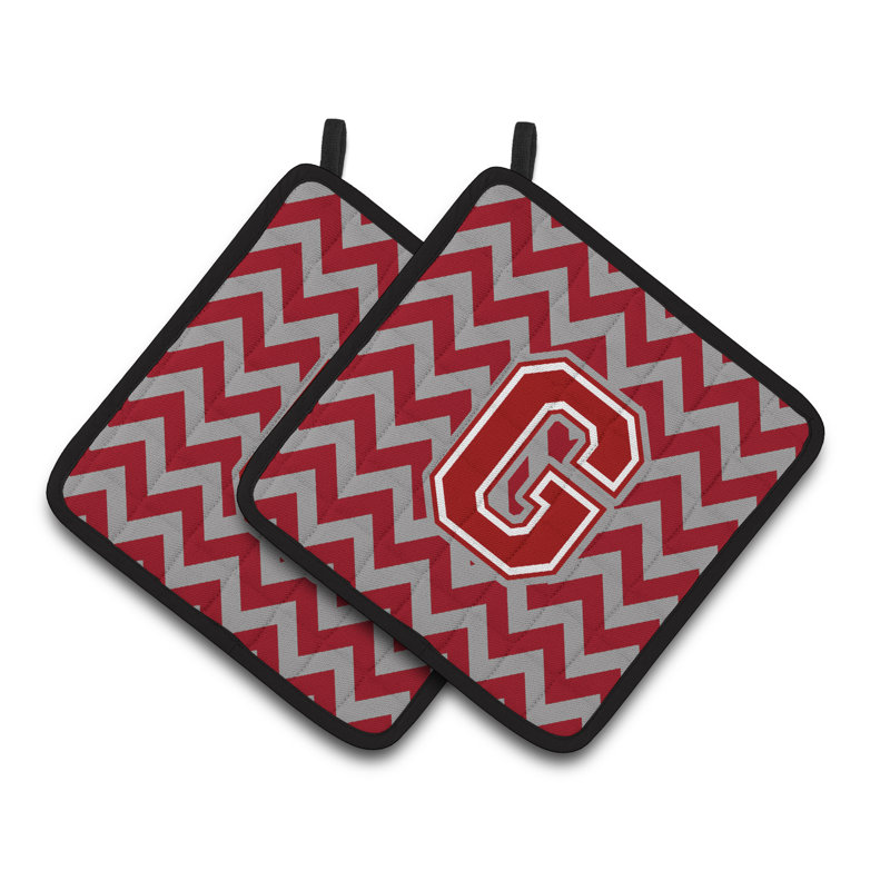 Poignée à chevrons, G, Rouge foncé / blanc