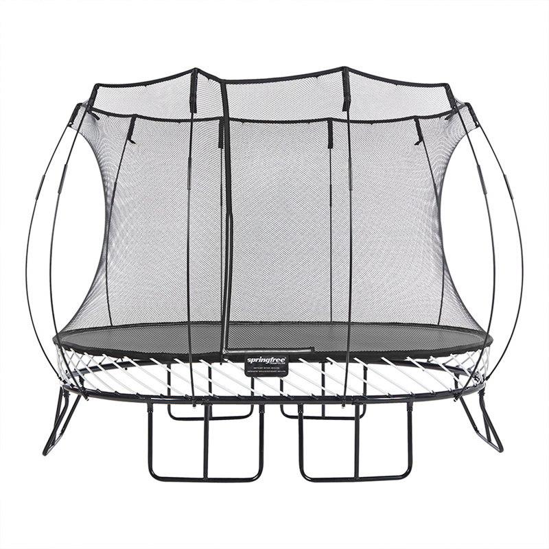 Black Medium Oval Springless Trampoline with Safety Enclosure