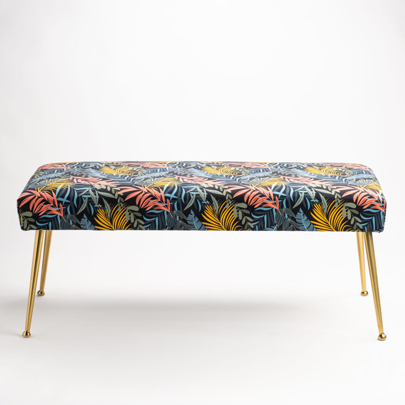 Wherry Velvet Upholstered Bench, H40 x W120 x D30cm