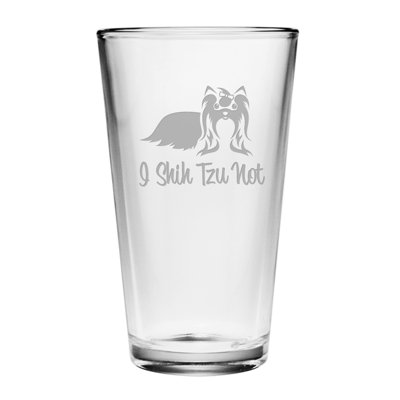 Verre à pinte 16 onces i shih tzu not