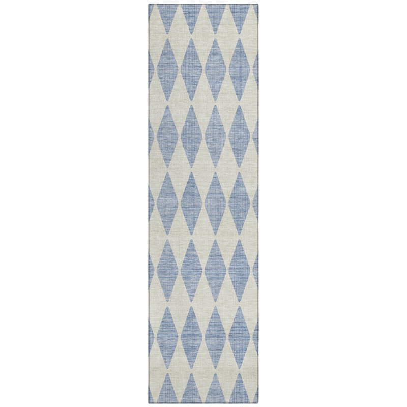 Loreen Washable Geometric Indoor / Outdoor Rug, Runner 2'3" x 7'6"