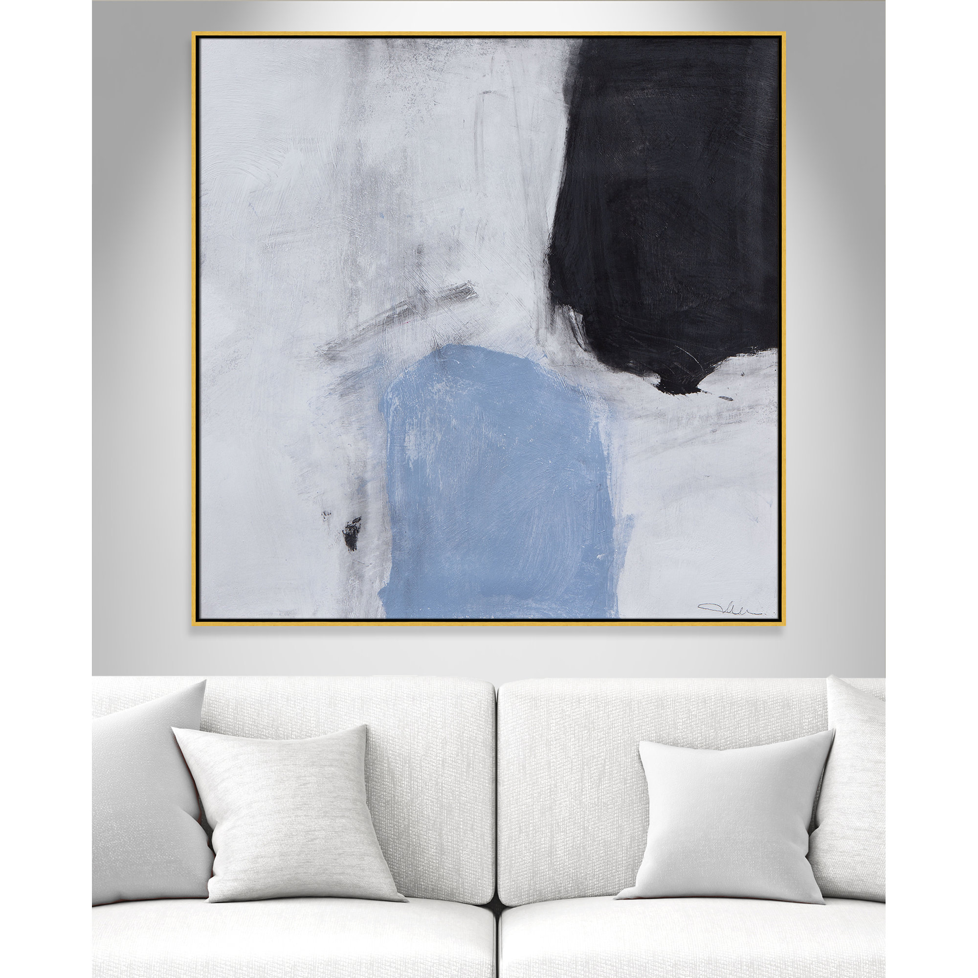 From Powder Blue to Onyx Print by Casa Fine Arts, 46.5" H x 46.5" W, Gold