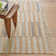 Tapis rayé bleu Ravel