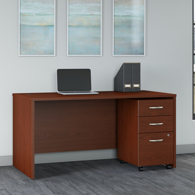 Series C Office Desk with 3 Drawer Mobile File Cabinet