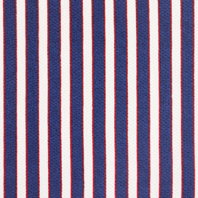 Modern Cotton Striped Red and Blue Kitchen Towel Set of Four