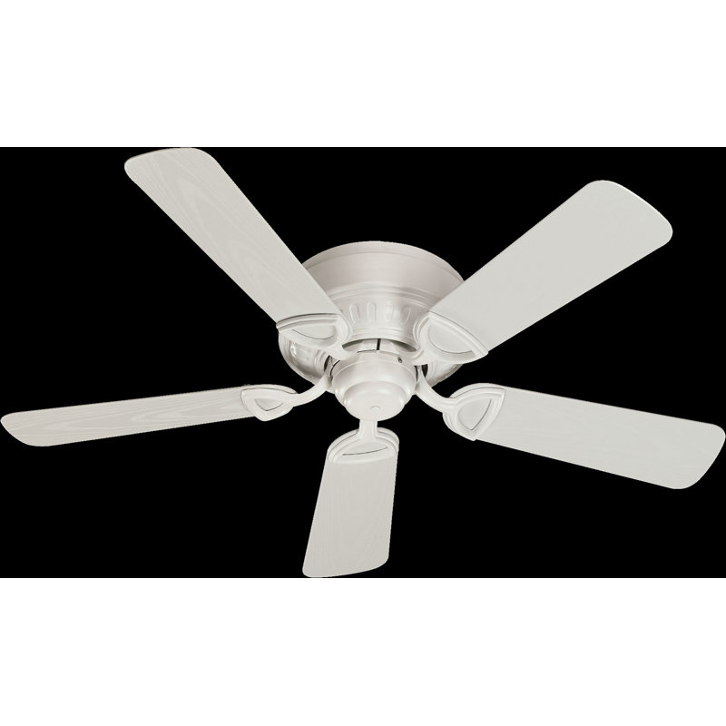 Ventilateur de plafond standard à 5 pales 42 "Meira, Blanc studio et pales blanches