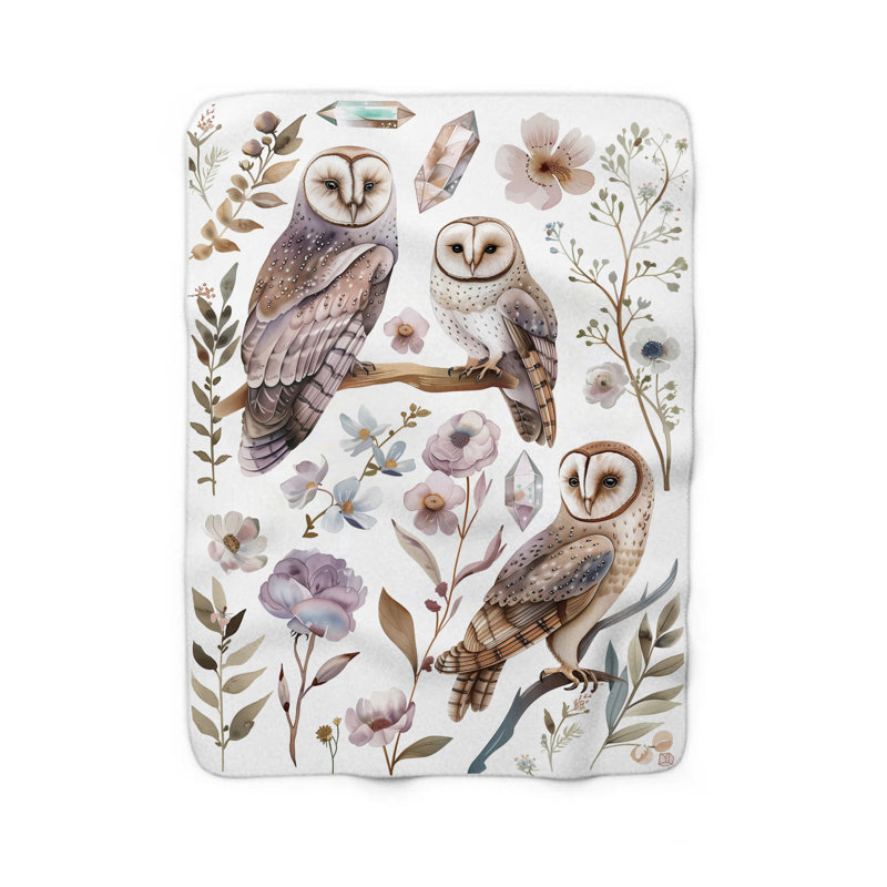 Couverture Painted Owl, L 80 po x l 60 po