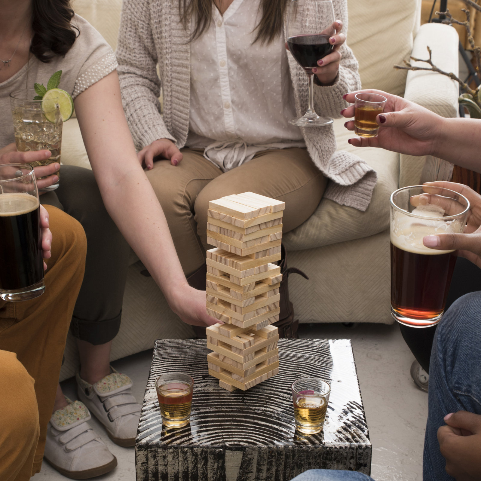 Stacking Blocks Drinking Game Set