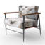 Chaise avec accoudoirs rembourrée Delicate Grey Flowers IV-704384498