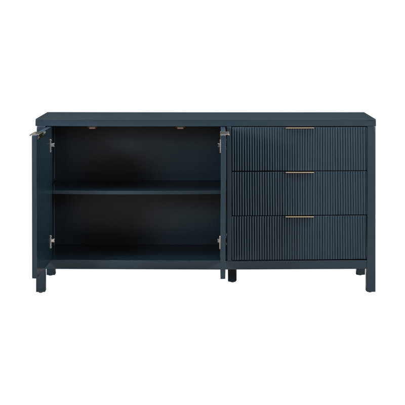 Buffet minimaliste avec motif à vagues pour le vestibule