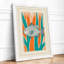 Patterned Fish Mid-Century - Framed Print-1757459254-1757459255
