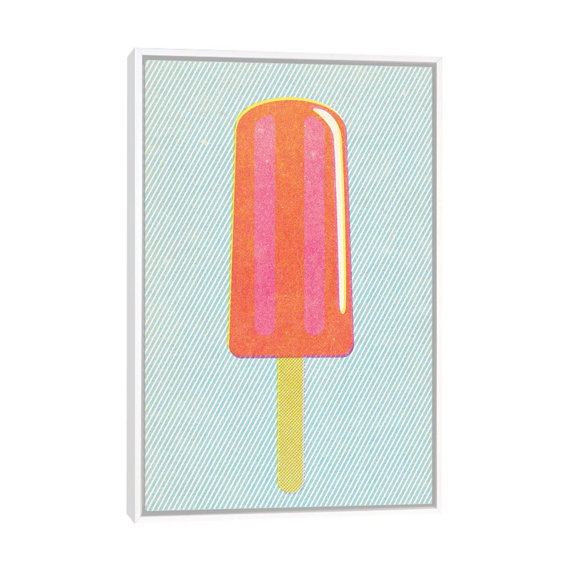 Popsicle by Joseph McDermott - Print on Canvas, 66.04 cm H x 45.72 cm W, White Framed