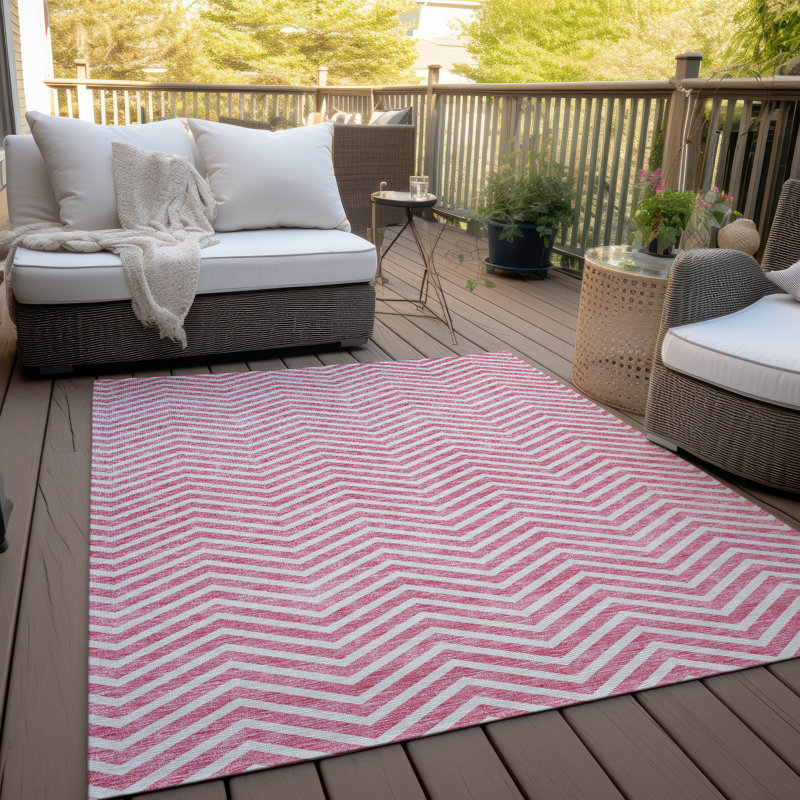 Maliana Indoor/Outdoor Area Rug with Non-Slip Backing, Rectangle 5' x 7'6"