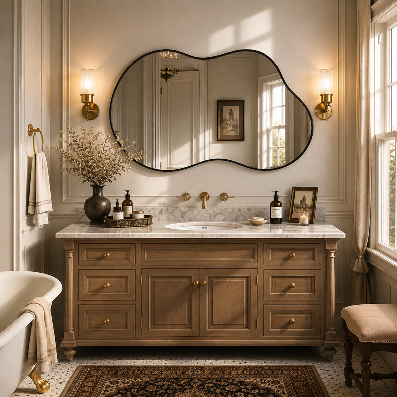 Miroir d'appoint 26 po x 46 po, 26 po x 46 po, Noir