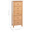Commode haute en bois de chêne massif 17,7 po x 12,5 po x 43,3 po Red Barrel Studio