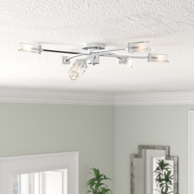 Nevaeh Glass Semi Flush Mount