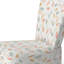Chaise d'appoint abstraite revêtue de pétales bohémiens jaunes et roses-503786956