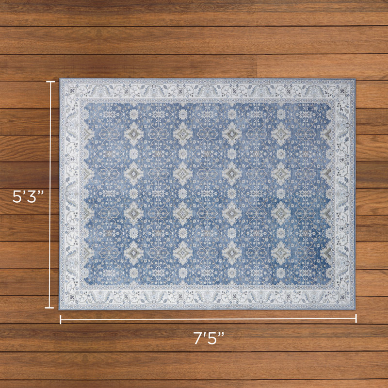 Wyatt & Ash Willa Machine Washable Dream Mink Rugs 1-Piece, Rectangle 5'3" x 7'5"
