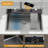Drop In Waterfall Kitchen Sink 29.5"L x 19"W Dual Waterfall Smart Kitchen Sink,16 Gauge Stainless Steel Workstation Kitchen Sink Set with Pull-down Faucet, Rainfall Water Outlet, Glass Rinser, Soap Dispenser, Battery-free Temperature Display In Fahrenhei-112427560-124198039