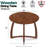  Alma 36 Inches Round Dining Table for 2-4, Rubber Wood, Mid-Century Modern Kitchen & Dining Room Tables with Cross Legs, Space-Saving, Water-Resistant & Versatile, Easy Setup, Walnut-63358881
