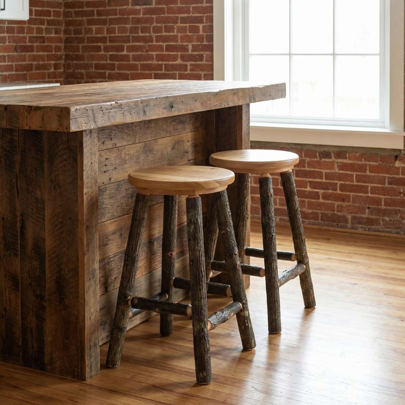 Tabouret de comptoir Fireside Lodge Hickory, Aulne rustique