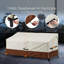 Housse de causeuse pour l'extérieur 104 po x 40 po x 35 po, housse de banc pour canapé d'extérieur robuste à 2 places (beige-brun)-1370768583