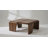 Black Walnut Square Coffee Table Modern Geometric Small Side Table